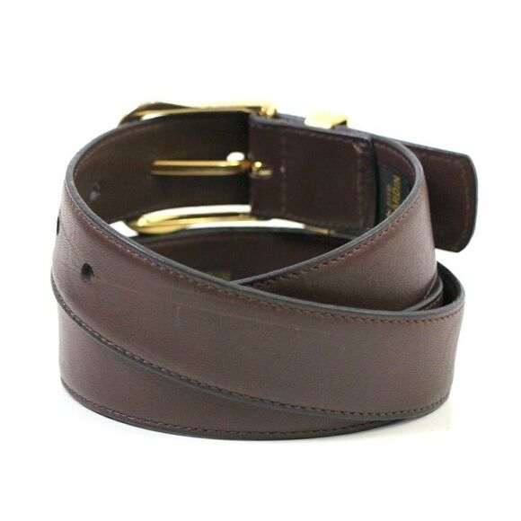 Pierre Cardin BROWN GENUINE LEATHER 1 1/8"Wd CASUAL DRESS MEN'S BELT 34/85 (X39 - Picture 5 of 12
